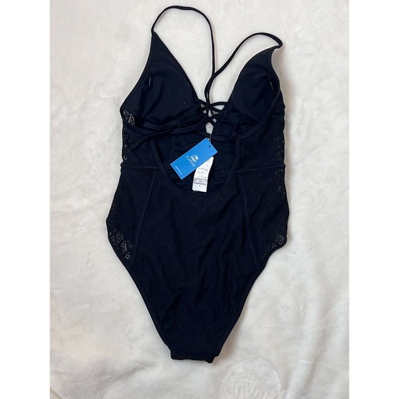 Cupshe black one piece lace side swimsuit S - Picture 4 of 4